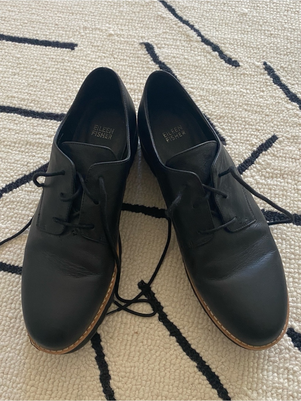 Eileen Fisher Eddy Leather Platform Oxford